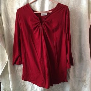 Avenue Red Women's Tunic Top